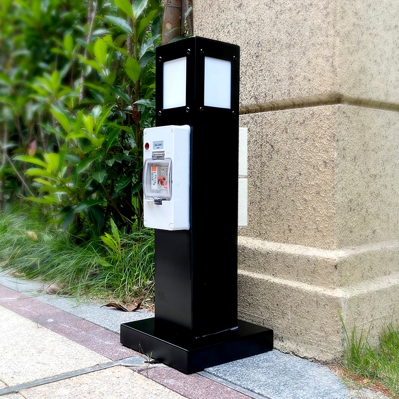 帶保護戶外帶燈插座柱GRES601212D-R