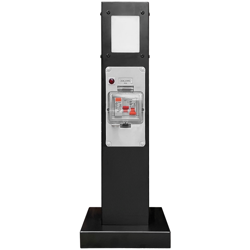 帶保護戶外帶燈插座柱GRES601212D-R