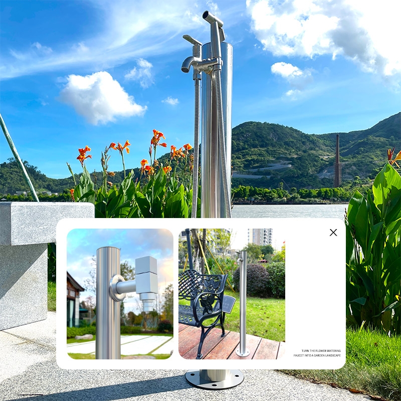 庭院圓樁-不銹鋼色