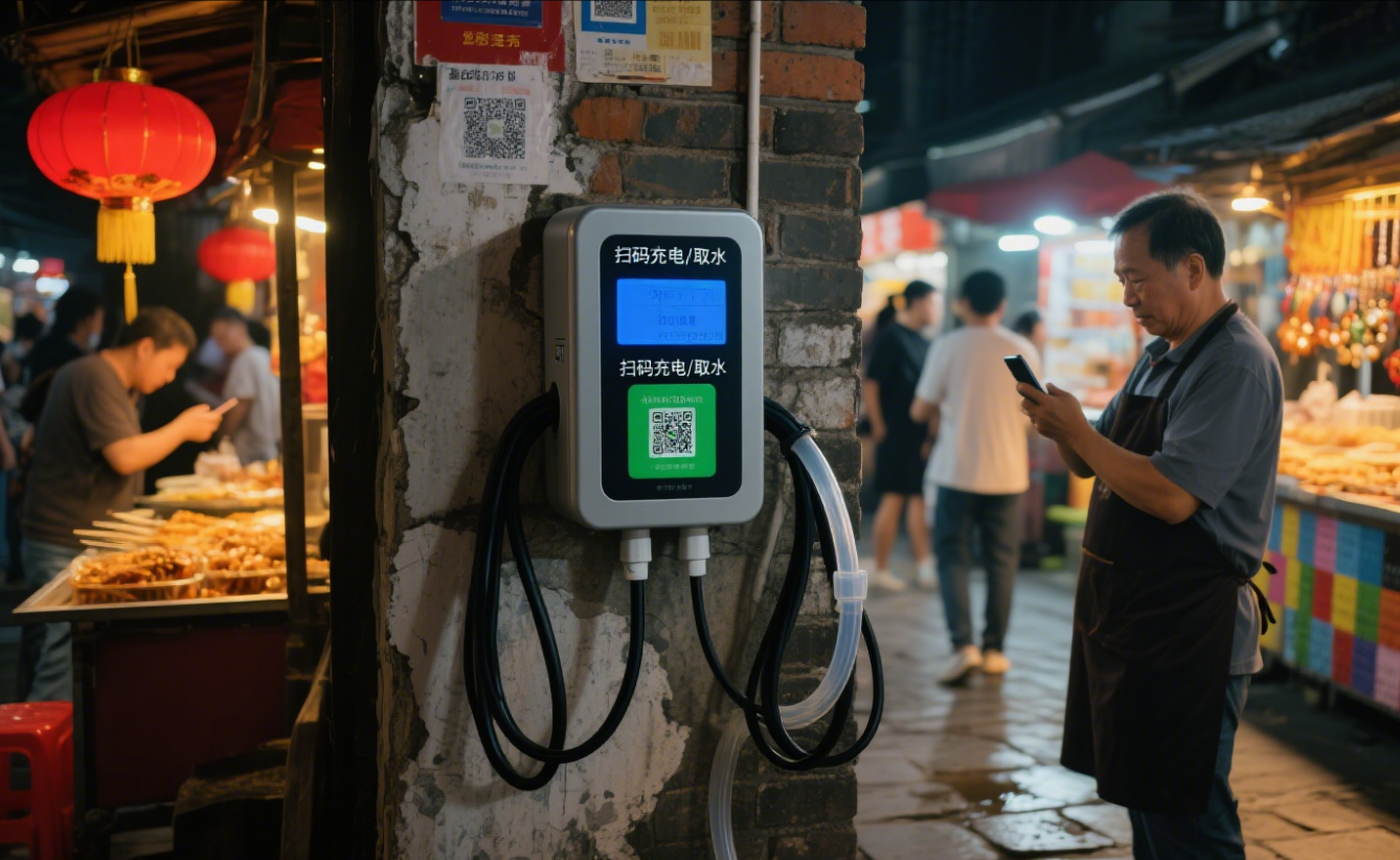 夜市掃碼水電樁：極亞智能方案助力夜市規(guī)范化革命